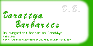 dorottya barbarics business card